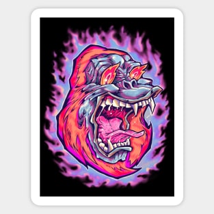 Burning Ape Sticker